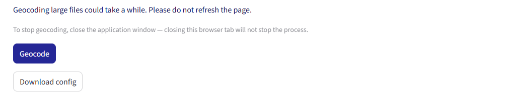 Geocode button